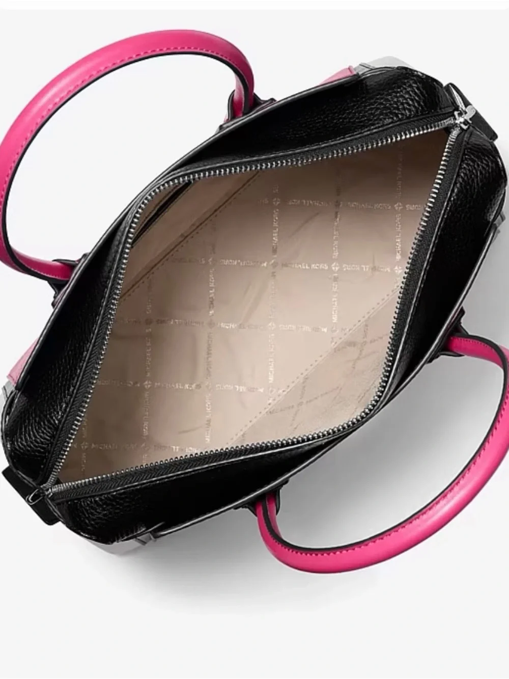 Michael Kors Mercer Belted Pebbled Leather Satchel
